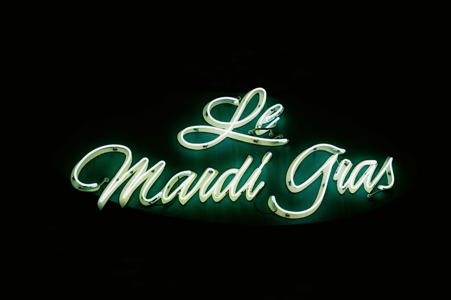 Le Mardi Gras neon sign in Pittsburgh PA