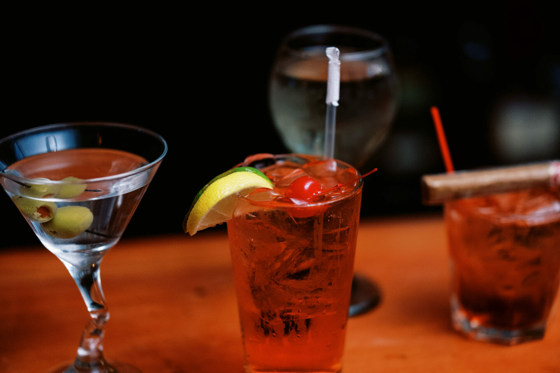 Prepared drinks at Le Mardi Gras in Pittsburgh, PA